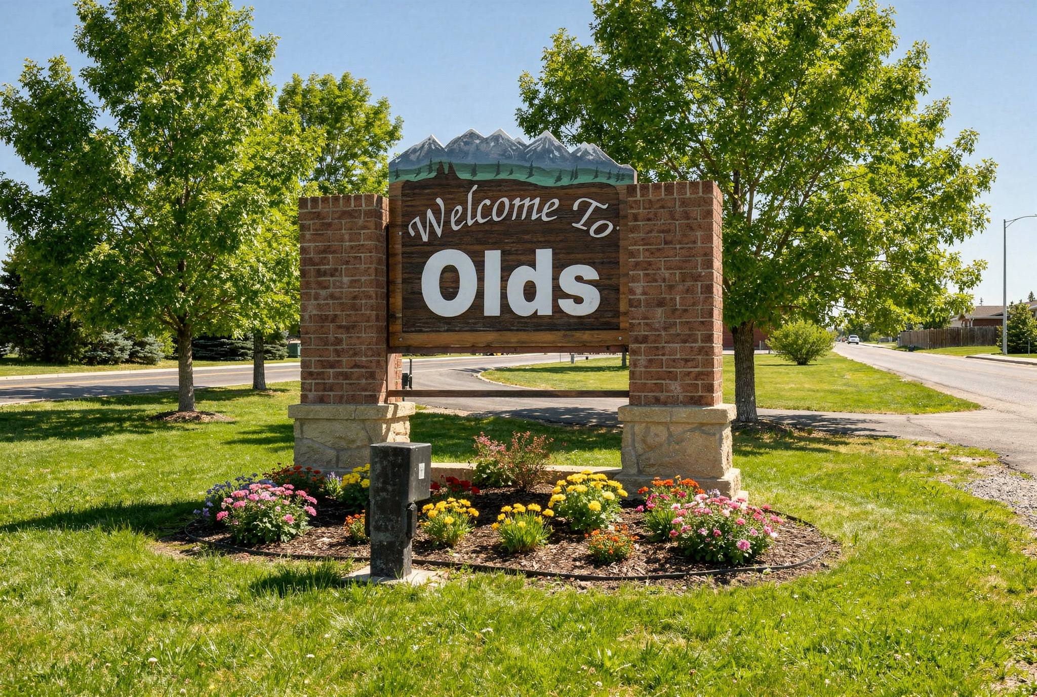Welcome to Olds sign